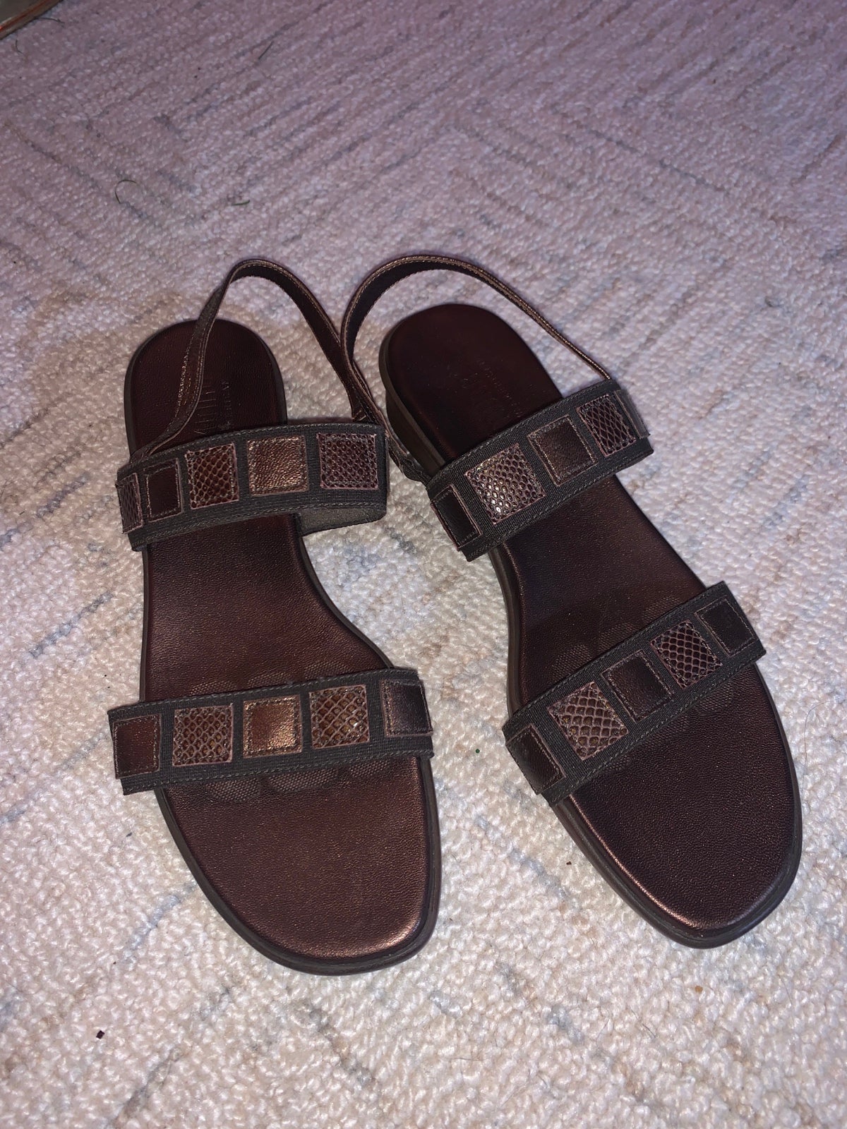 Munro Bronze Slingback Sandals Shoes / Women’s Size 10
