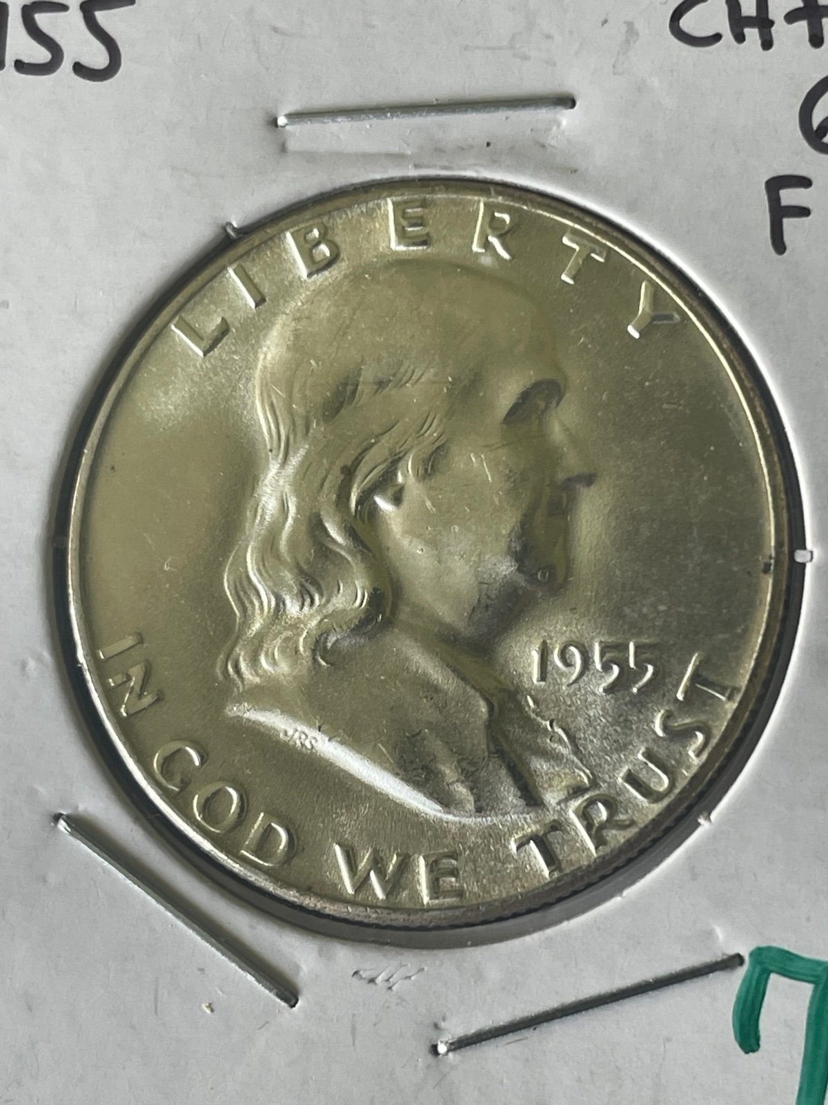 1955 Franklin half dollar