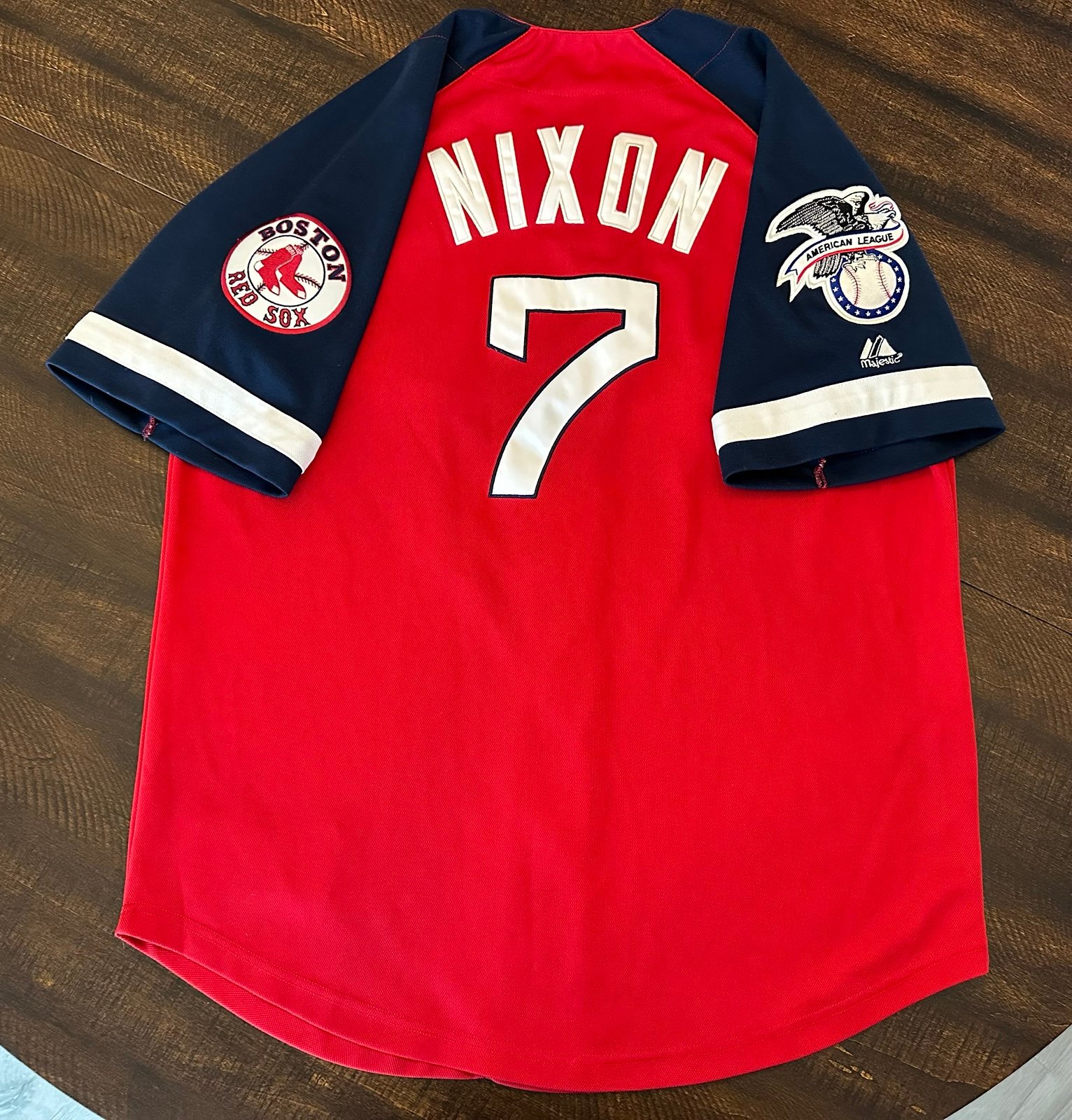 Vintage Majestic Trot Nixon Boston Red Sox MLB Baseball Jersey Sewn Size Medium