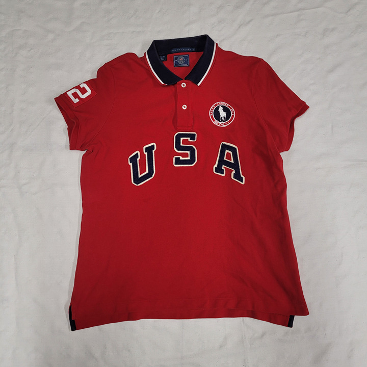 2012 Polo Ralph Lauren Team USA polo shirt women sz L Large Olympics