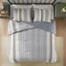 3 Pieces Full/Queen Size Blue Comforter Set, Cotton Top
