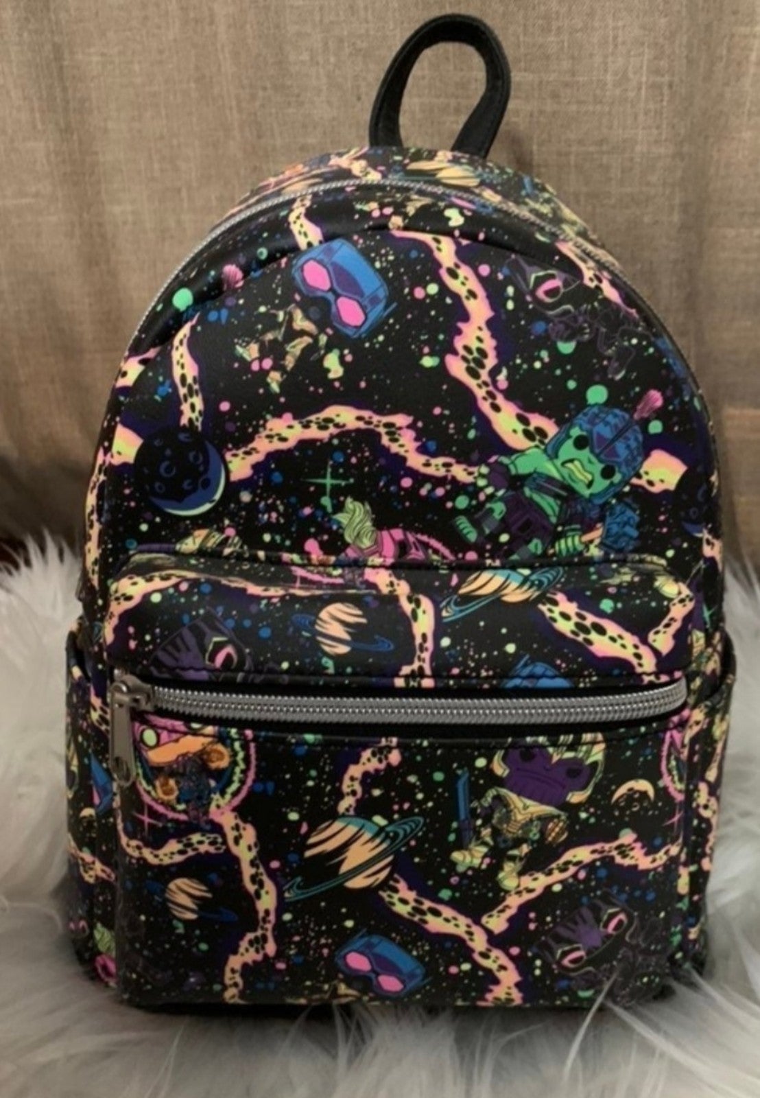 Funko Pop Disney Marvel Avengers Inifinity Saga Black Light Loungefly Backpack