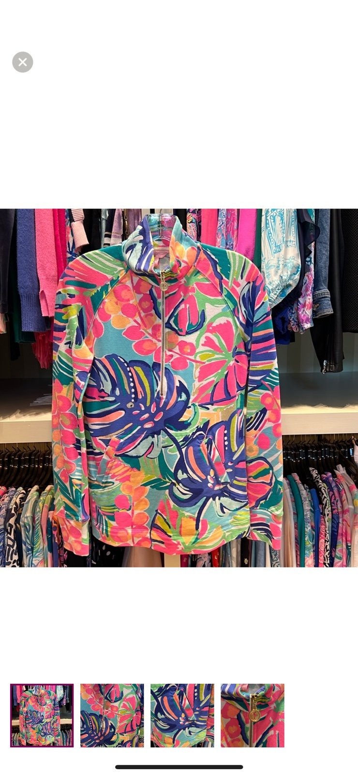 Lilly Pulitzer Exotic Garden Print Skipper Popover, Size XXS