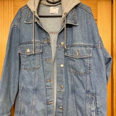Bershka Hooded Denim Jacket