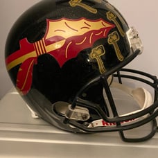 2009 FLORIDA STATE Seminoles Riddell Full Size BLACK Trophy Football Helmet