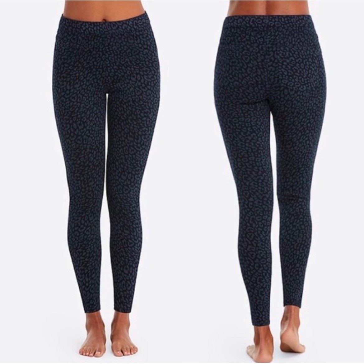 Spanx Jean-ish® Ankle Leggings in Denim Leopard
