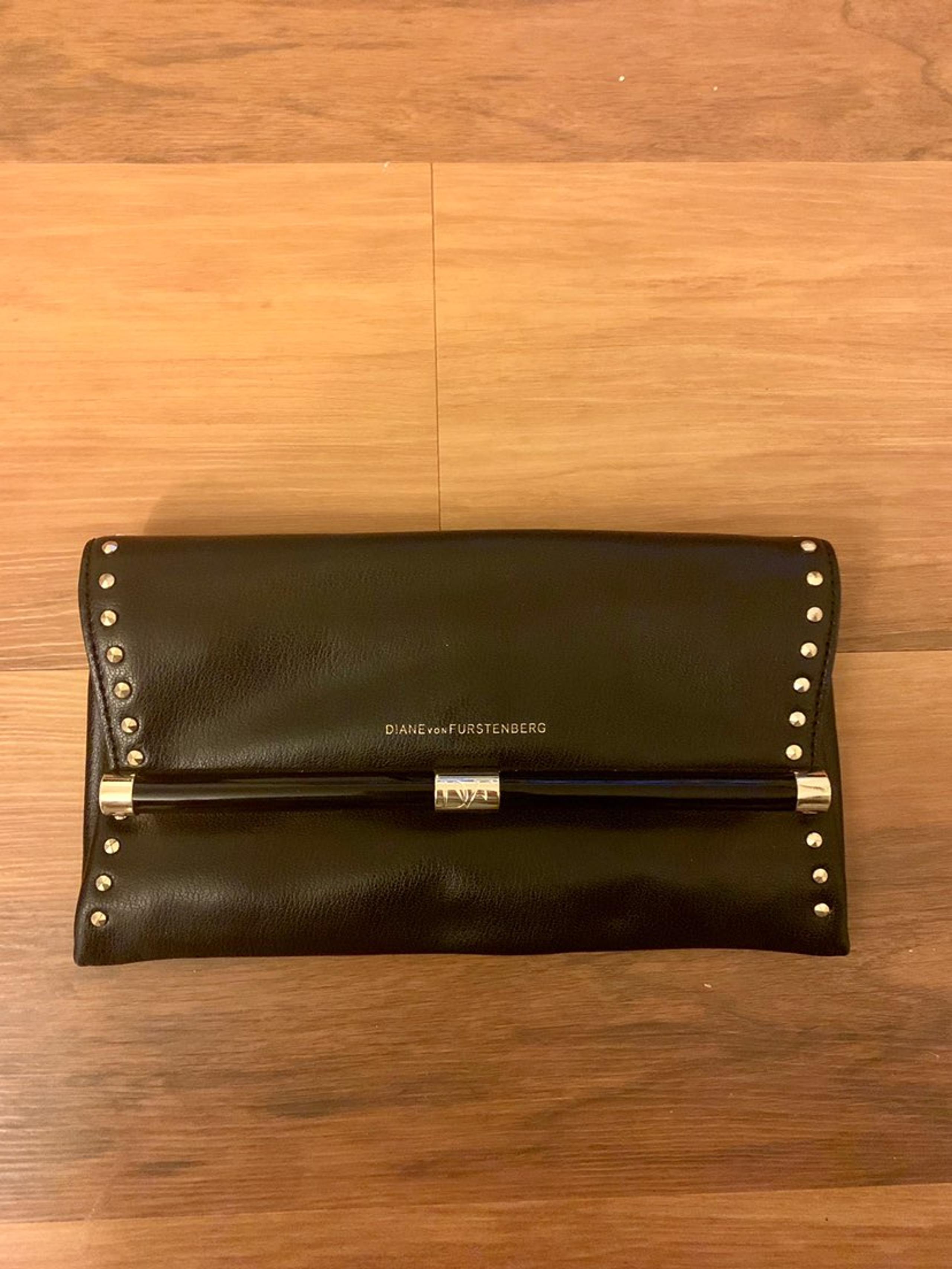 DVF Diane Von Furtsenburg Black Clutch