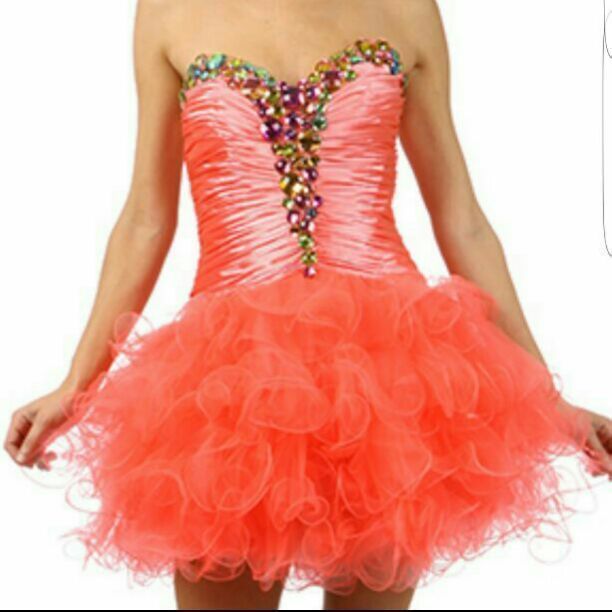 NWT Prom Coral Dress Size:S-L-XL