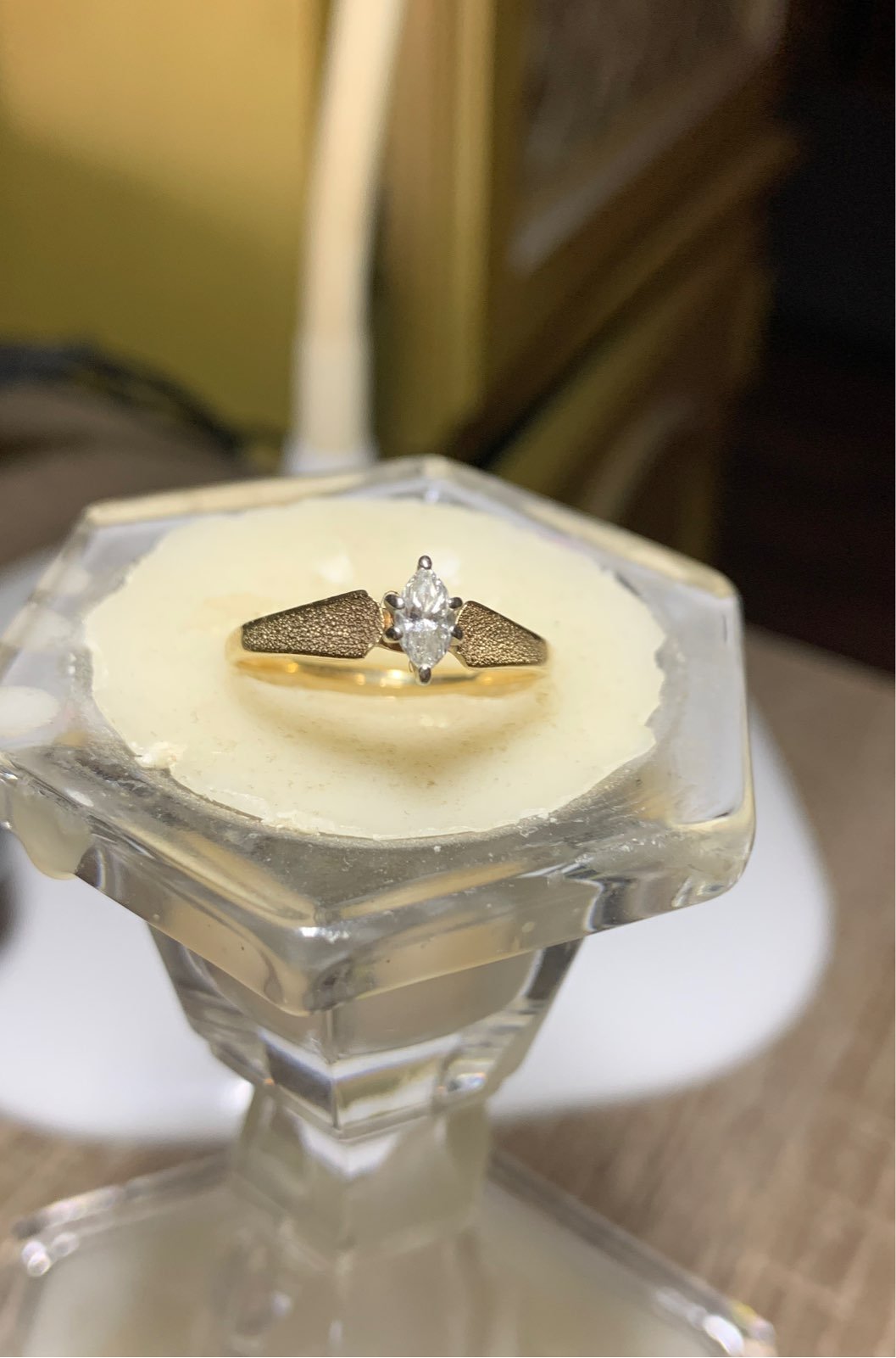 14KT YELLOW GOLD DIAMOND RING