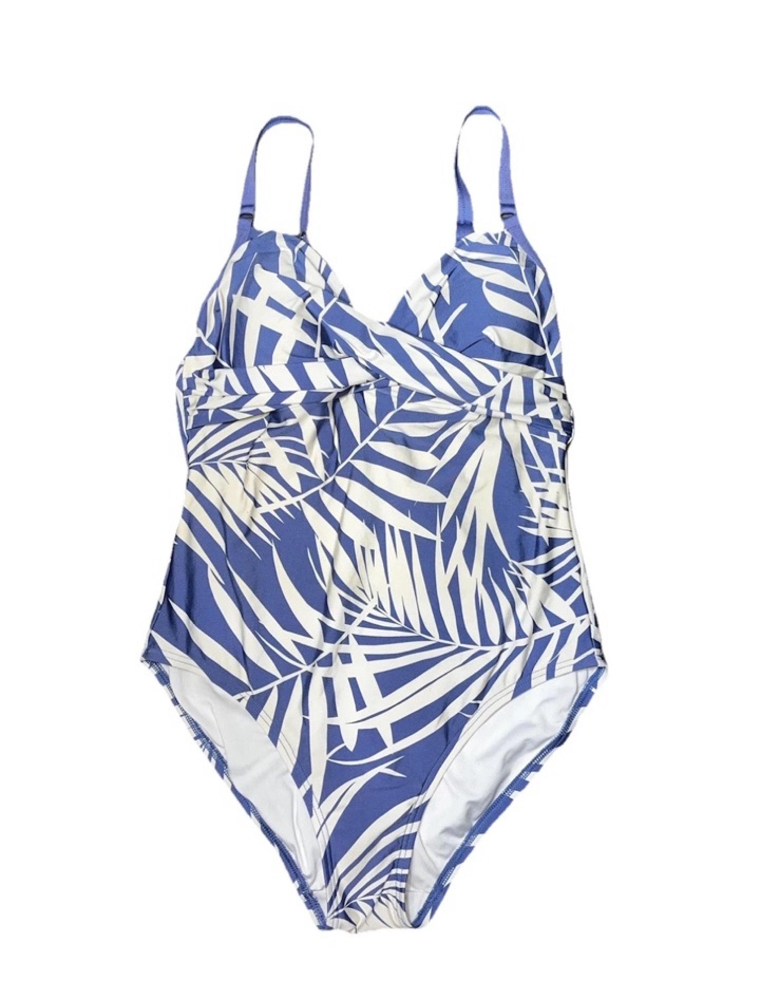 Calvin Klein Blue White One Piece Swimsuit Women’s 6 EUC