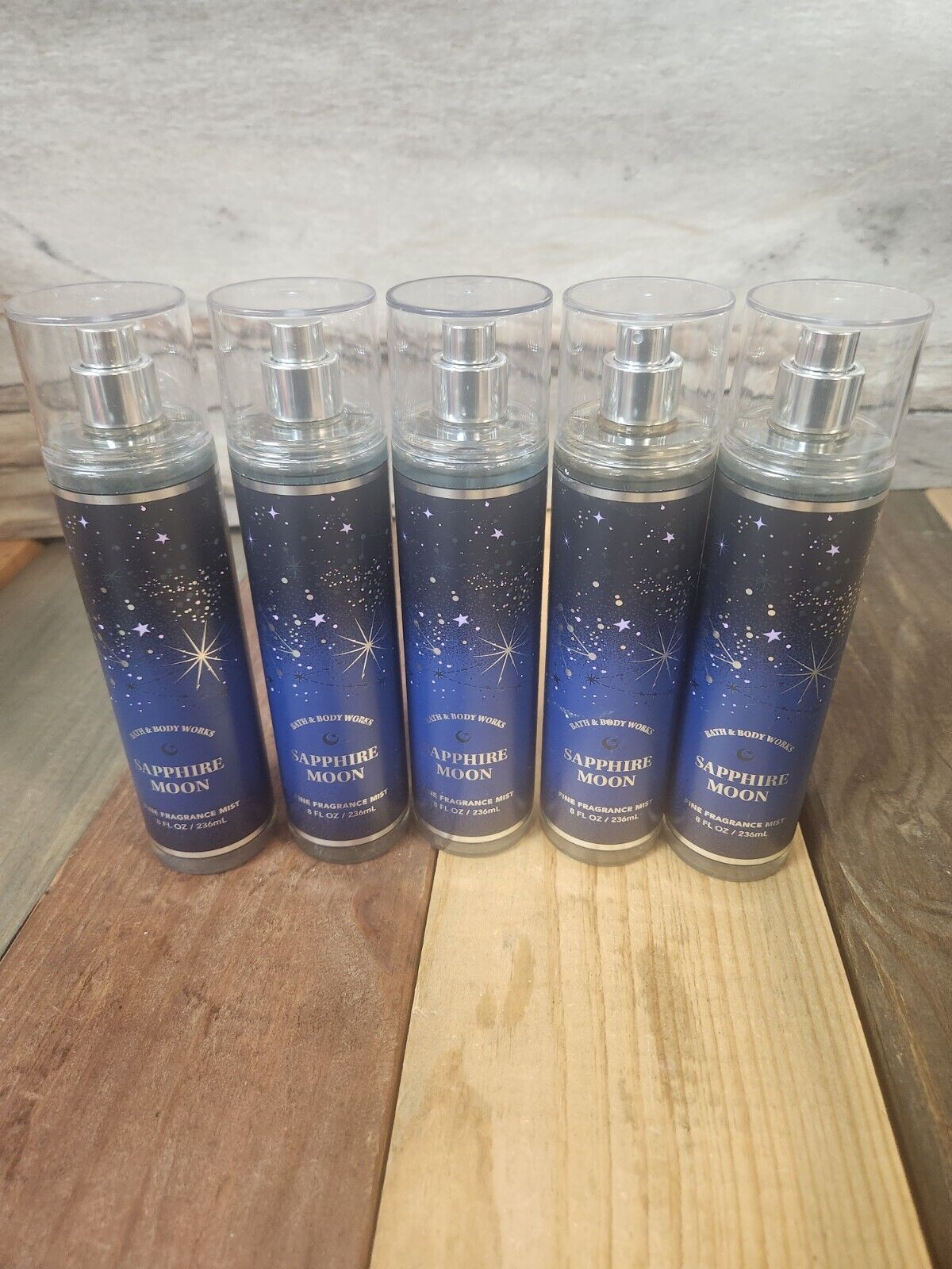 5PK Bath & Body Works Sapphire Moon Body Spray Fragrance Mist 8oz NEW