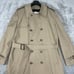 VINTAGE LONDON FOG MAINCOATS USA MEN'S TAN DOUBLE BREASTED TIE LINED COAT 42L