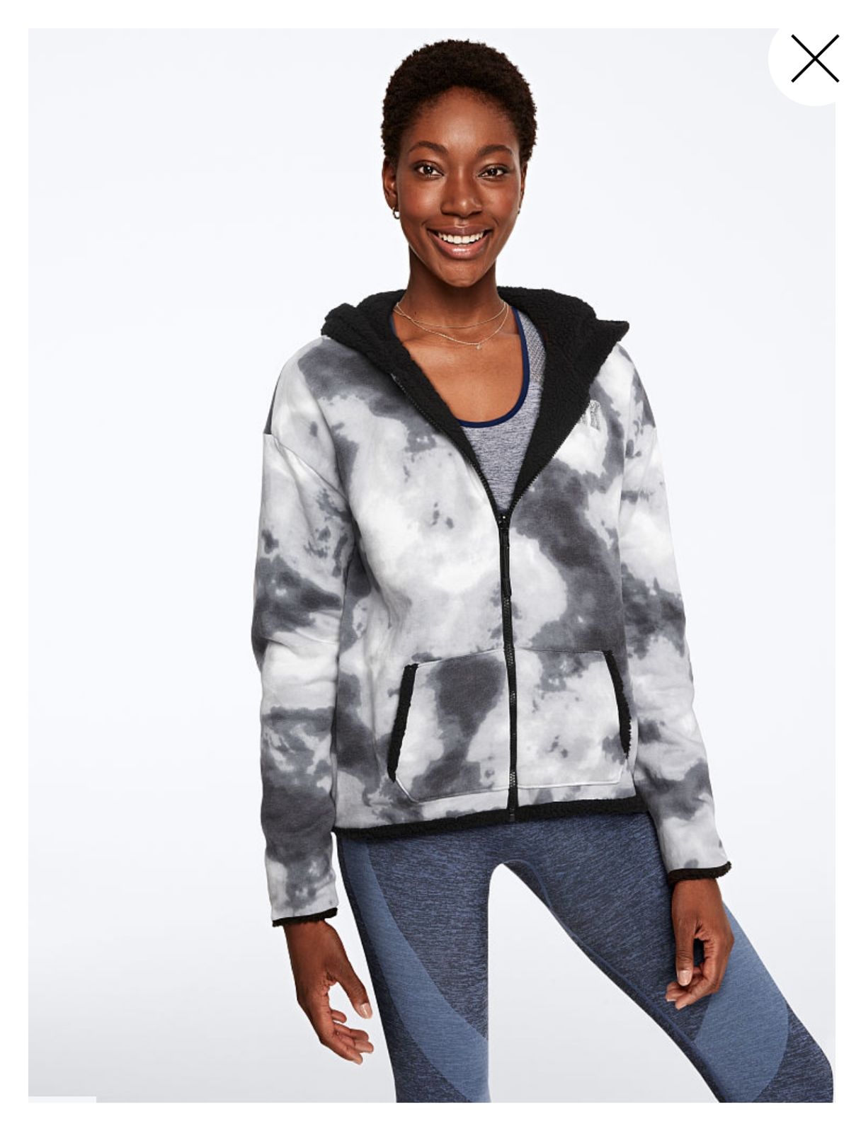BLING REVERSIBLE SHERPA LINED FULL-ZIP