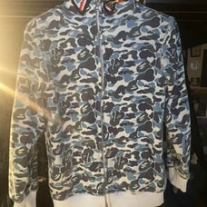 Bape blue camp full zip