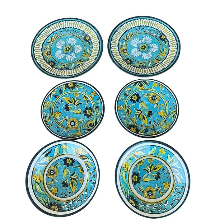 Williams Sonoma La Med 6-Piece Melamine Dish Set Plates Bowls GUC