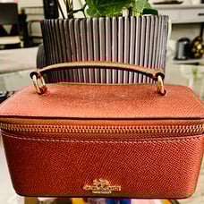 Coach leather jewelry box