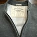 Abercrombie & Fitch Heavyweight Fleece Zip Gray Varsity Distressed Sweatshirt