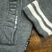 Abercrombie & Fitch Heavyweight Fleece Zip Gray Varsity Distressed Sweatshirt
