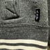 Abercrombie & Fitch Heavyweight Fleece Zip Gray Varsity Distressed Sweatshirt
