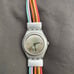 SWATCH IRONY LADIES WATCH MULTI COLOURED STRAP
