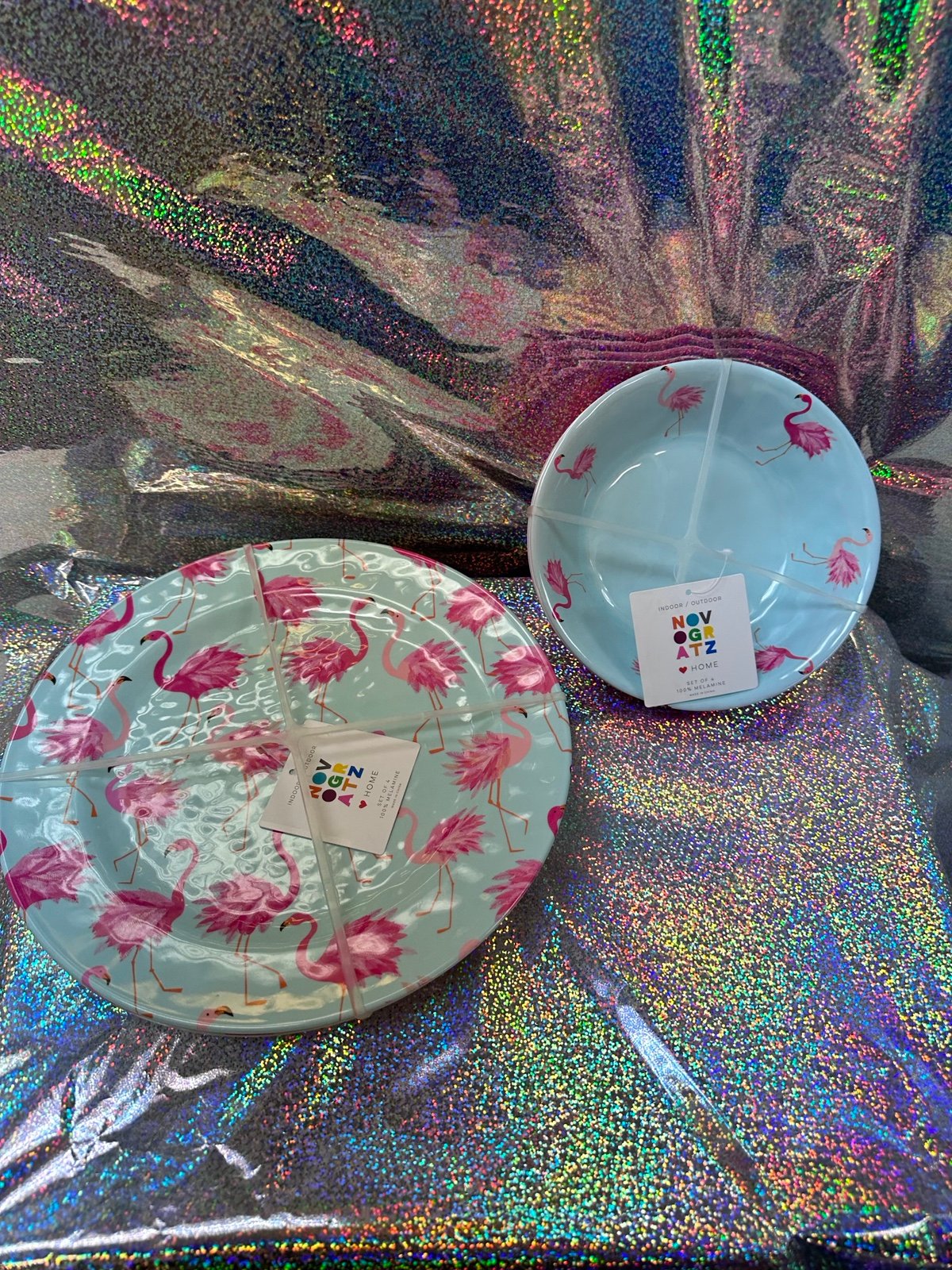 Flamingo plates set of 8