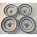 Vintage Jingdezhen China Porcelain Rice Eye Blue White Chrysanthemum Dish Set