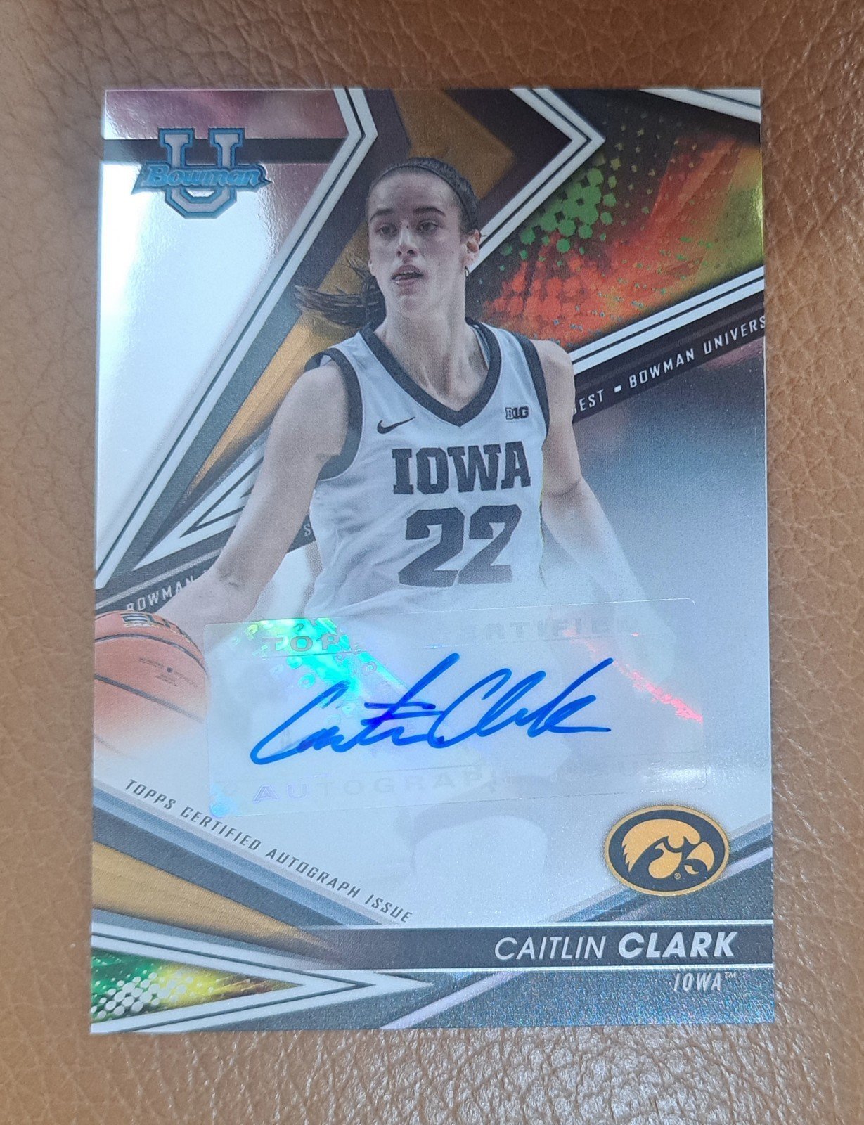 2022-23 Bowman Best U *CAITLIN CLARK* Rookie/Prospect Auto Autograph Card RC MT