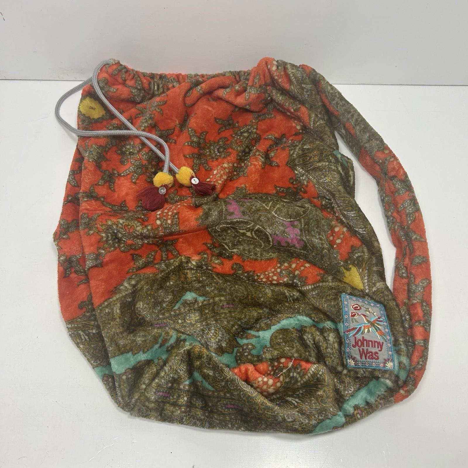 Johnny Was Floral Cozy Fleece Blanket Bag Only Shoulder Tote (No Blanket)
