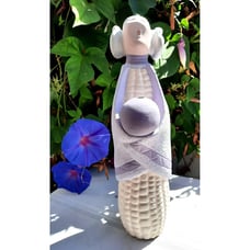 Vintage Hopi Ceramic Corn Mother Corn Maiden Wearing Purple Serape 1980s