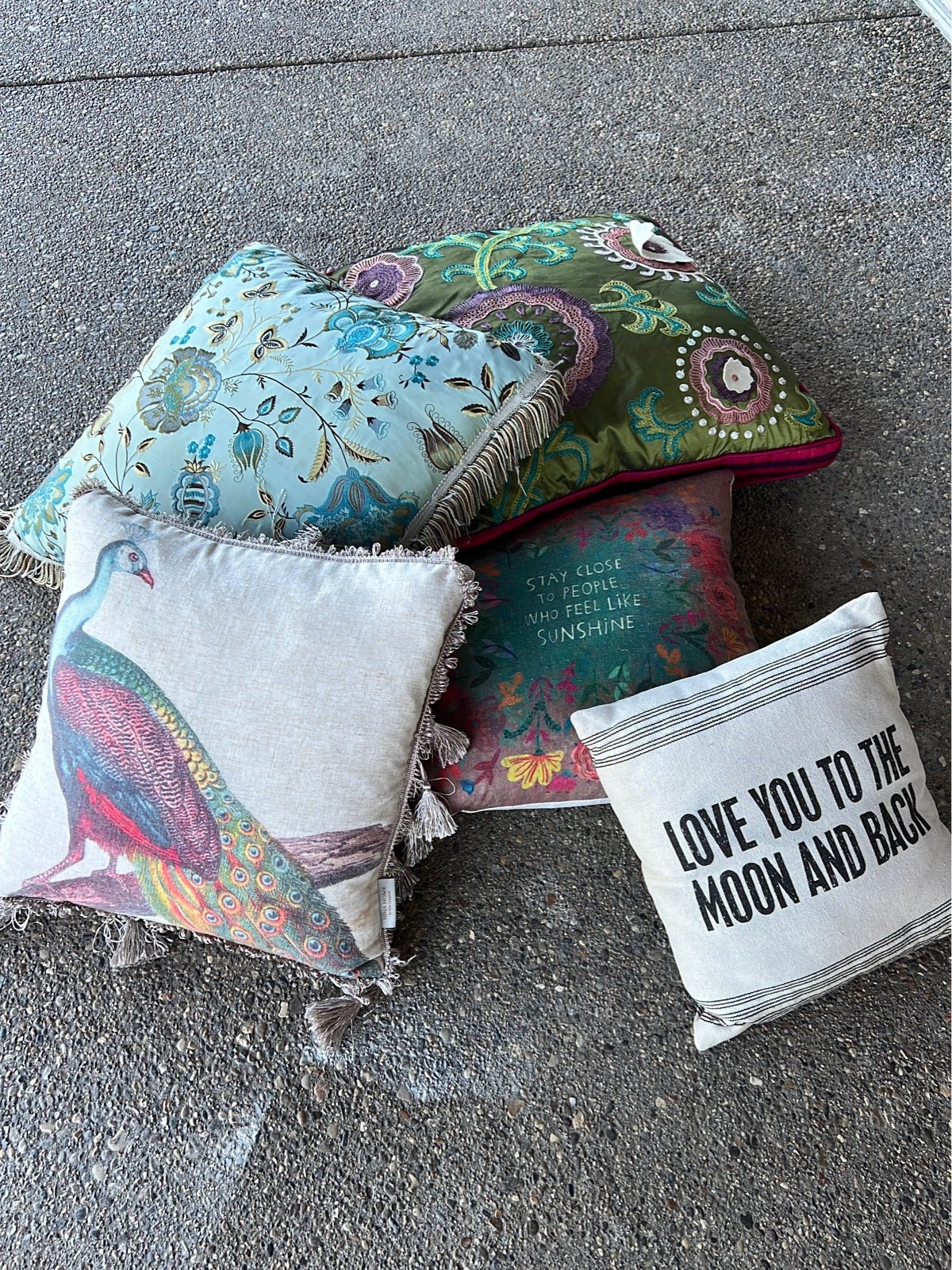 Lot of designer pillows