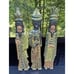 Rare 1920’s 3 Wise Men Christmas Nativity Wood Carved 23” Tall Flat Back