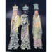Rare 1920’s 3 Wise Men Christmas Nativity Wood Carved 23” Tall Flat Back