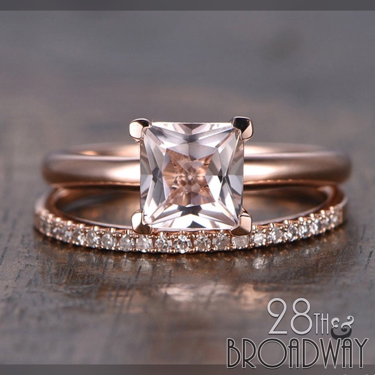 18K Rose Gold Diamond Engagement Ring ❼
