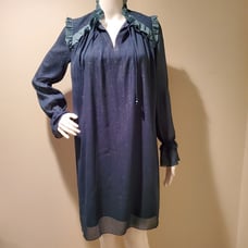 Kenzo Deep Jade Tie Front Short Dress 36/XS