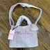 Juicy Couture pink mini pillow style tote bag with heart and rhinestone detail