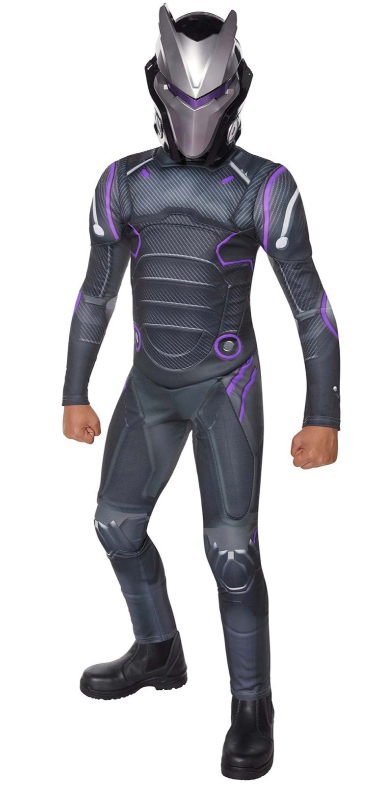 InSpirit Fortnite Omega( purple) light up mask child costume. NWT med 8-10