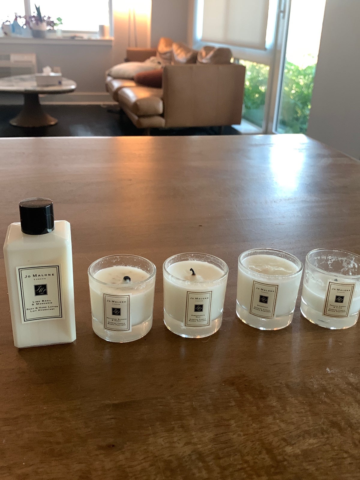 Jo Malone body and handle lotion, and candle
