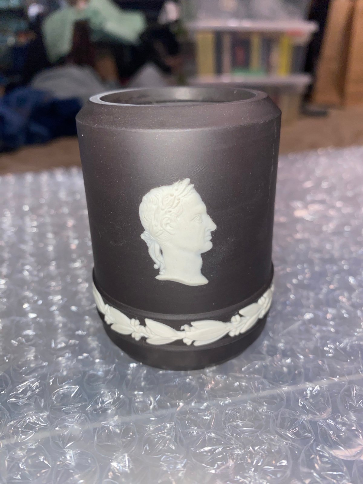 Wedgwood Black Basalt Toothpick Holder