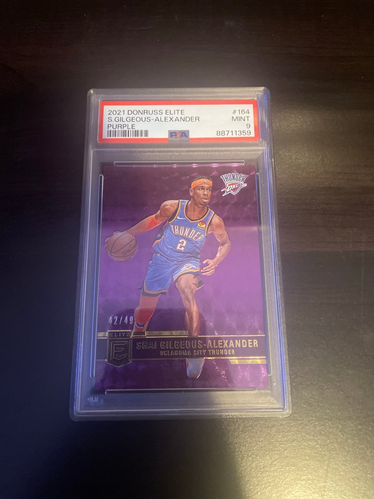 2021 Donruss elite Shai Giegers-Alexander Purple /49