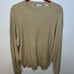 Bachrach mens beige silk blend crewneck sweater size large