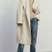 New Zara Oversized Vanilla Cream Coat Neutral Luxury Size Medium