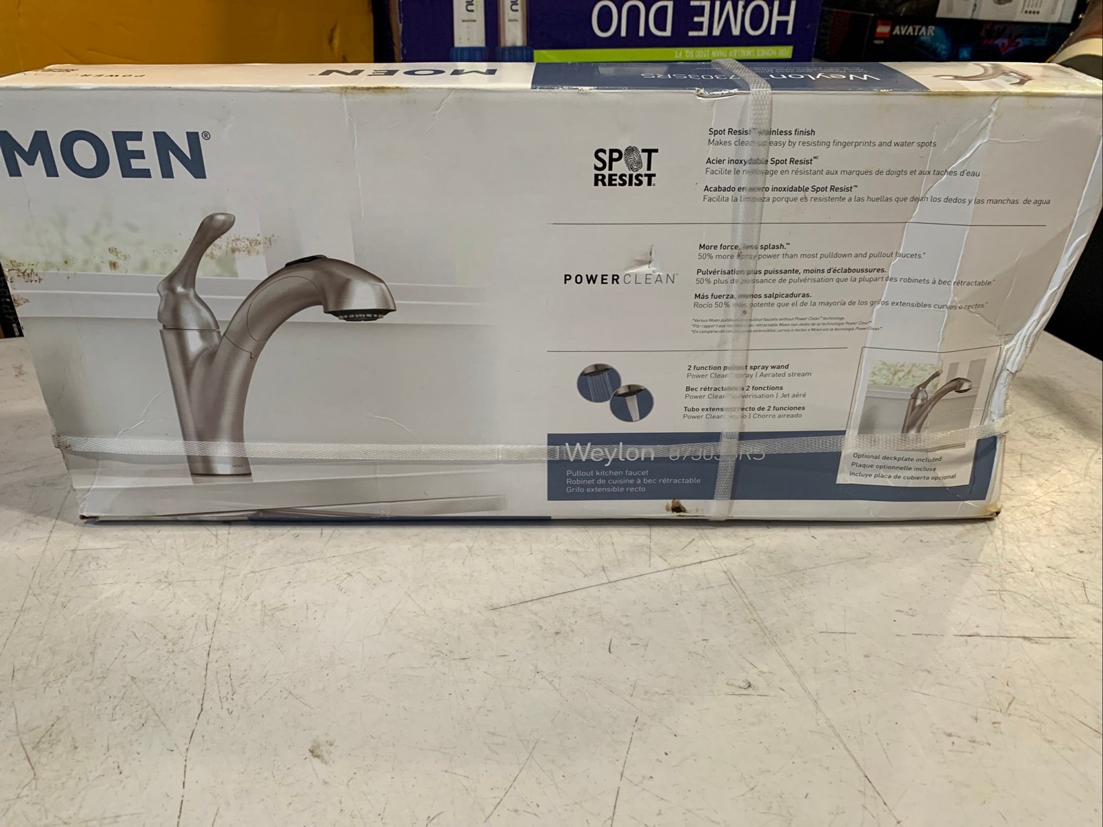 Moen 87303SRS Weylon One-Handle Pullout Kitchen Faucet, Spot Resist Stainless