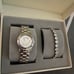 MICHAEL KORS MK3668 Women's Sliver Tone Watch Bracelet Set NEW