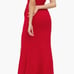 Dress the Population Jordan Ruched Side Slit Gown, Red, Size Small, 248