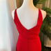 Dress the Population Jordan Ruched Side Slit Gown, Red, Size Small, 248