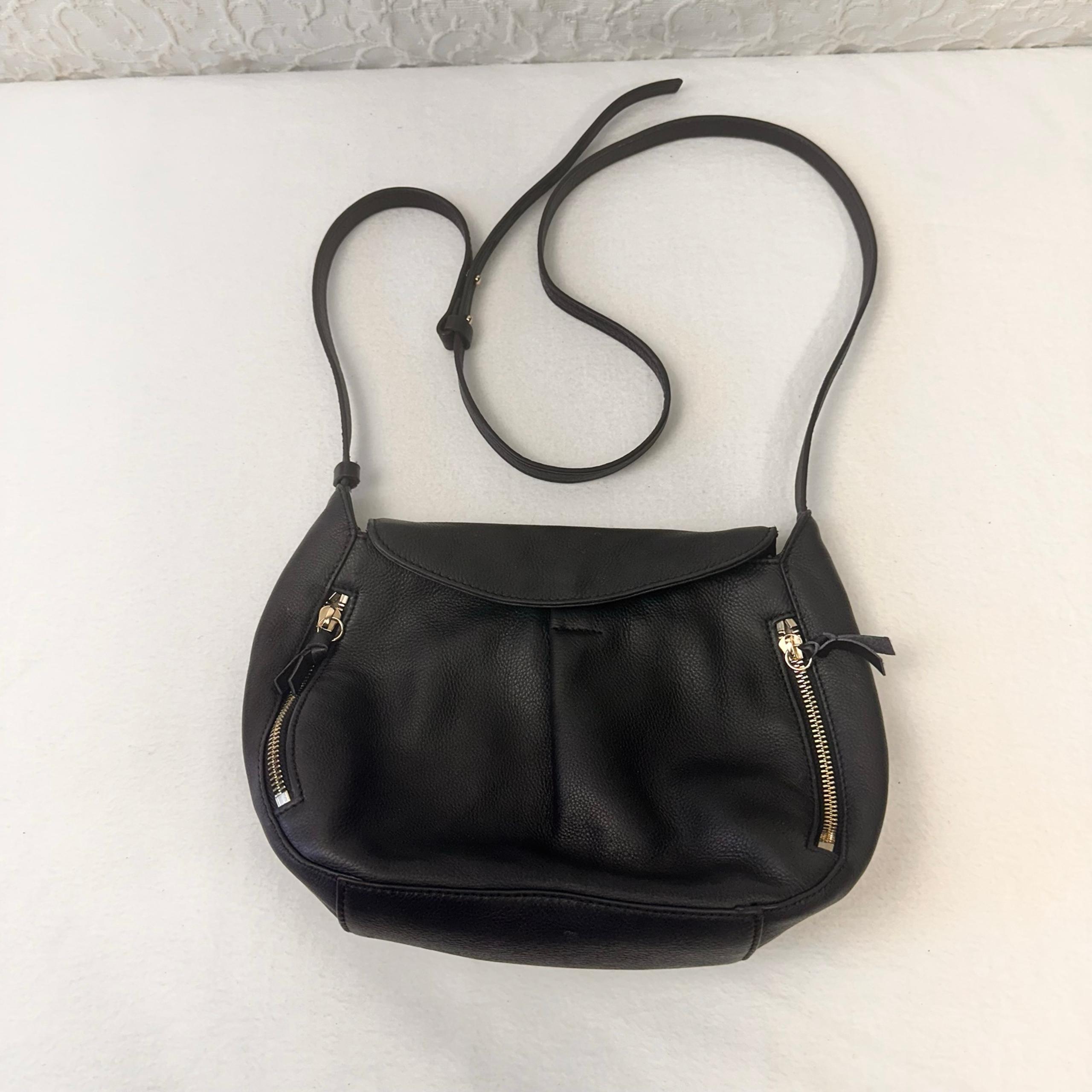 Vince Camuto Crossbody Women's Leather Black Bag Shoulder Purse Classic Pebbled