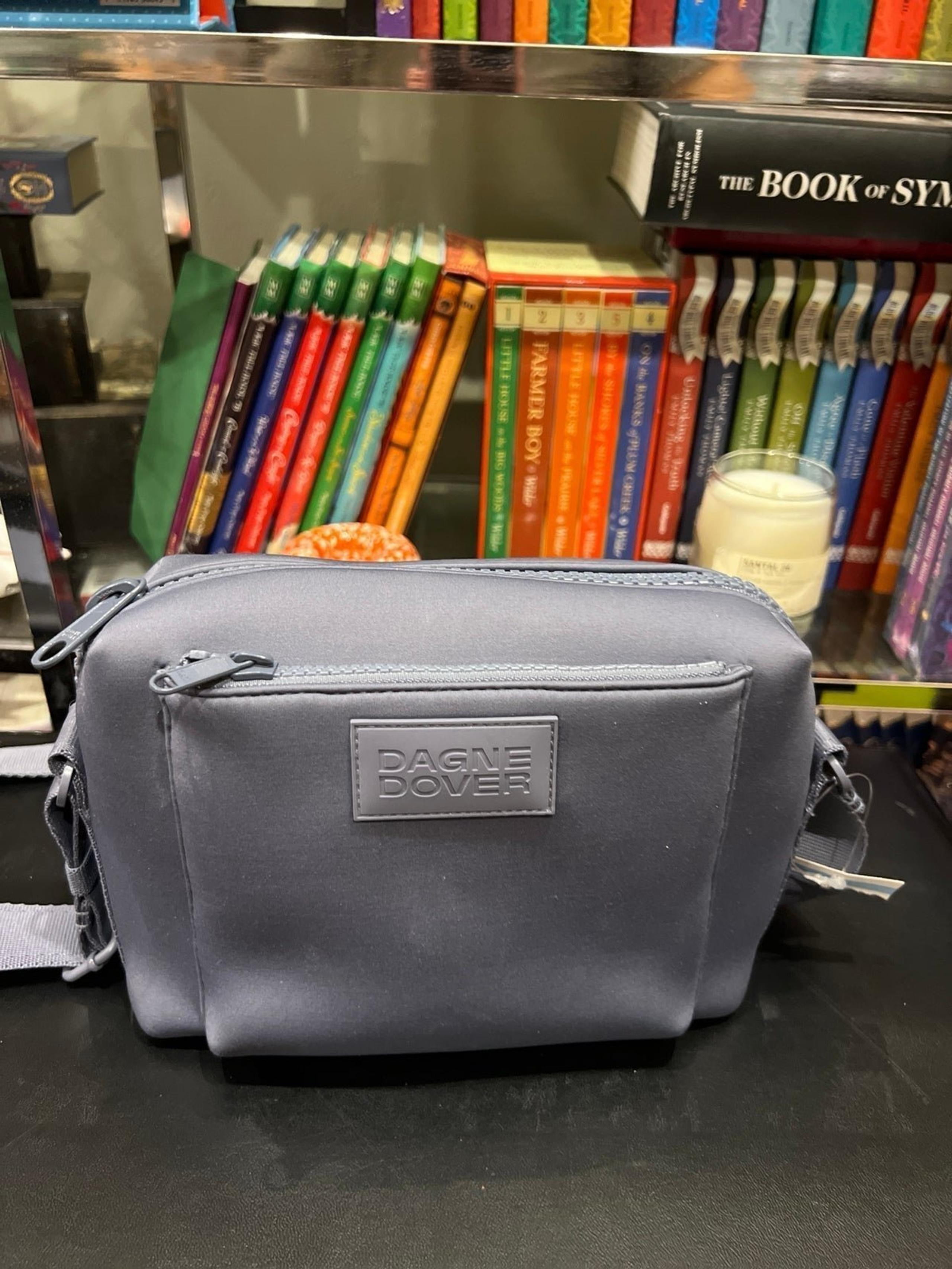 Dagne Dover Micah Neoprene Crossbody Bag in Ash Blue