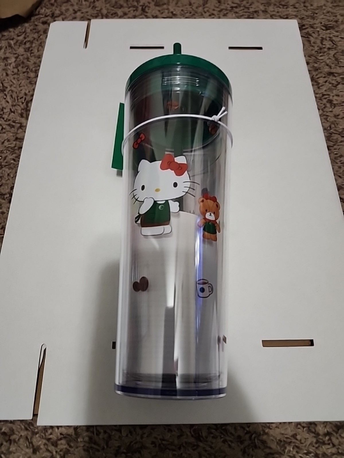 BRAND NEW Starbucks Venti HELLO KITTY Clear 24oz Tumbler 2025 Limited