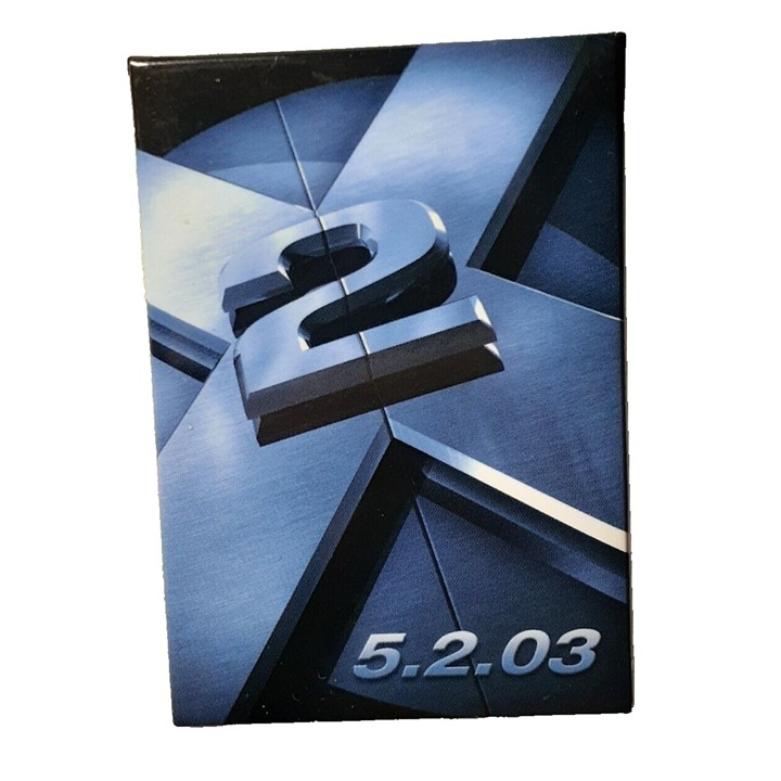 Vintage Marvel 2X Pinback Button Movie Promo 5.2.03 Release Pre-Disney 3x2.4