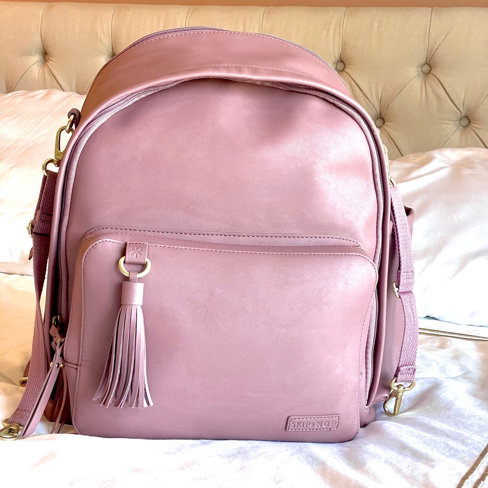 Skip Hop's Leather Diaper Bag